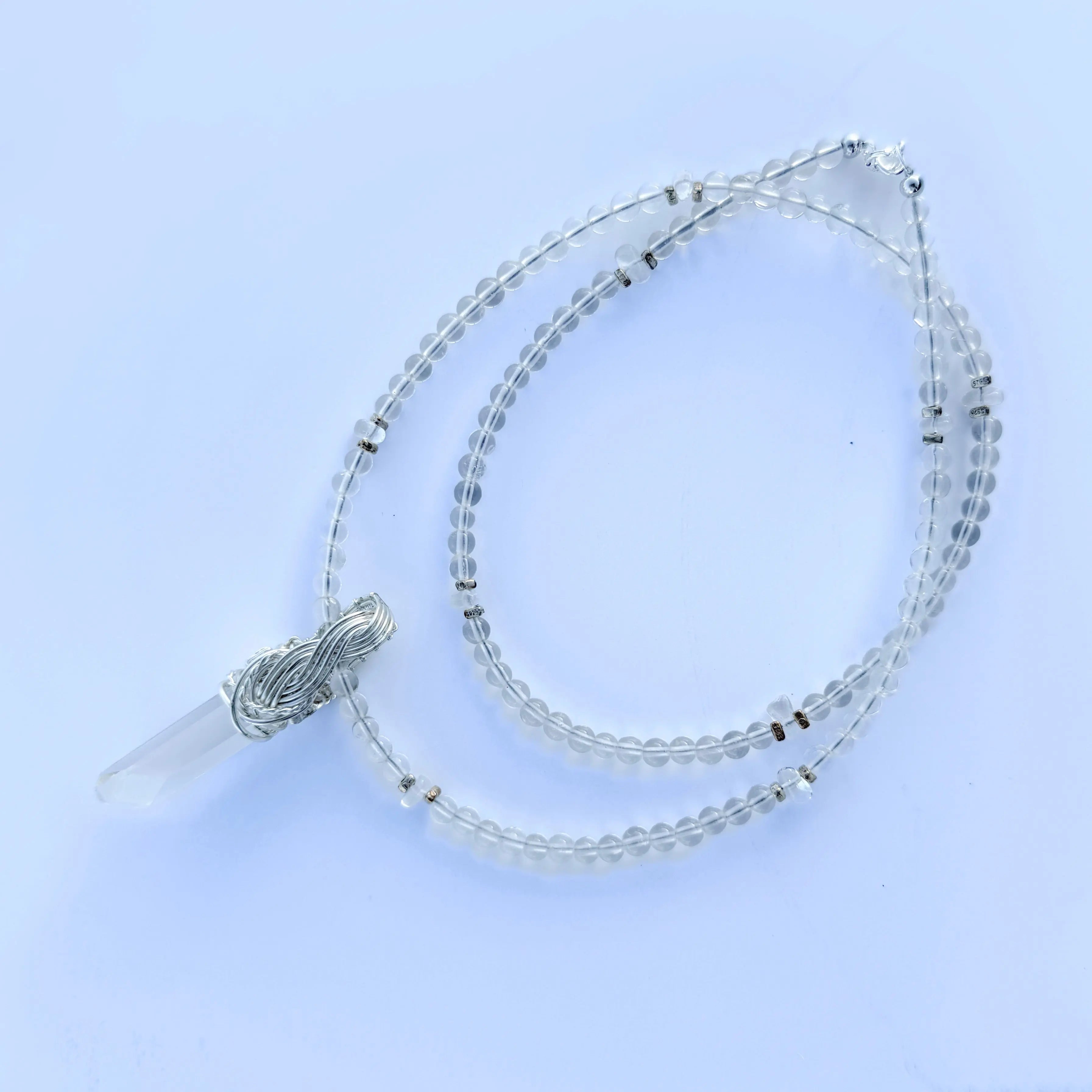 Akashic Peak - Himalayan Quartz Point Handwired Necklace view 4